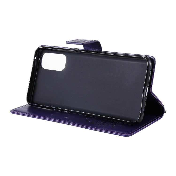 For OPPO Reno4 Sun Embossing Pattern Horizontal Flip Leather Case with Card Slot & Holder & Wallet & Lanyard