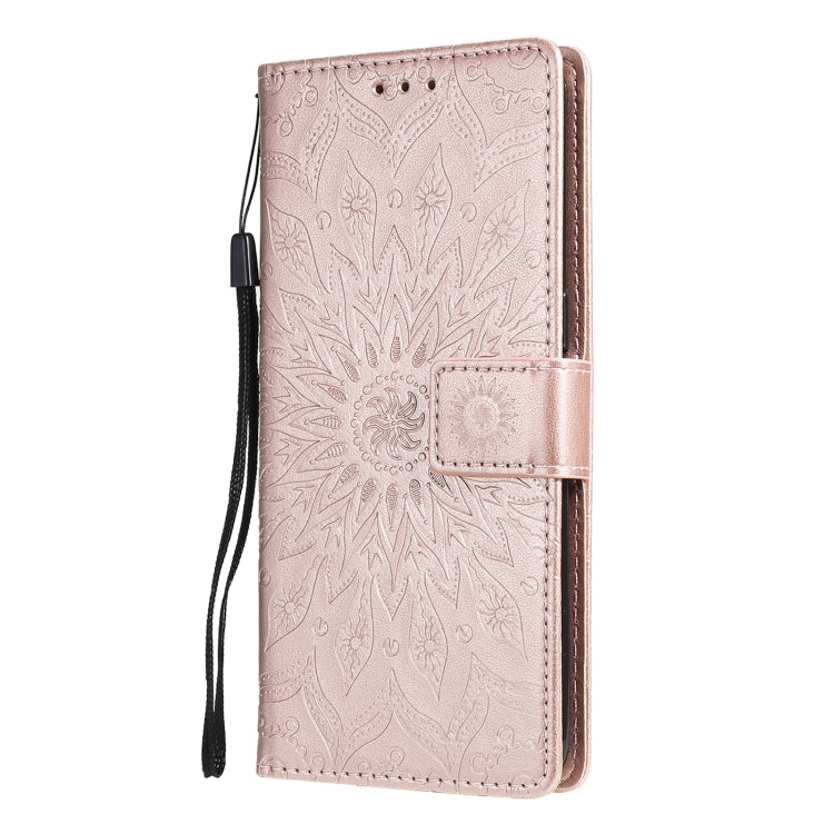 For OPPO Reno4 Sun Embossing Pattern Horizontal Flip Leather Case with Card Slot & Holder & Wallet & Lanyard