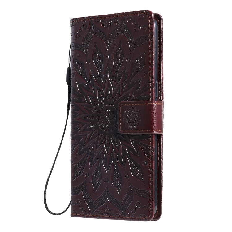 For OPPO Reno4 Sun Embossing Pattern Horizontal Flip Leather Case with Card Slot & Holder & Wallet & Lanyard
