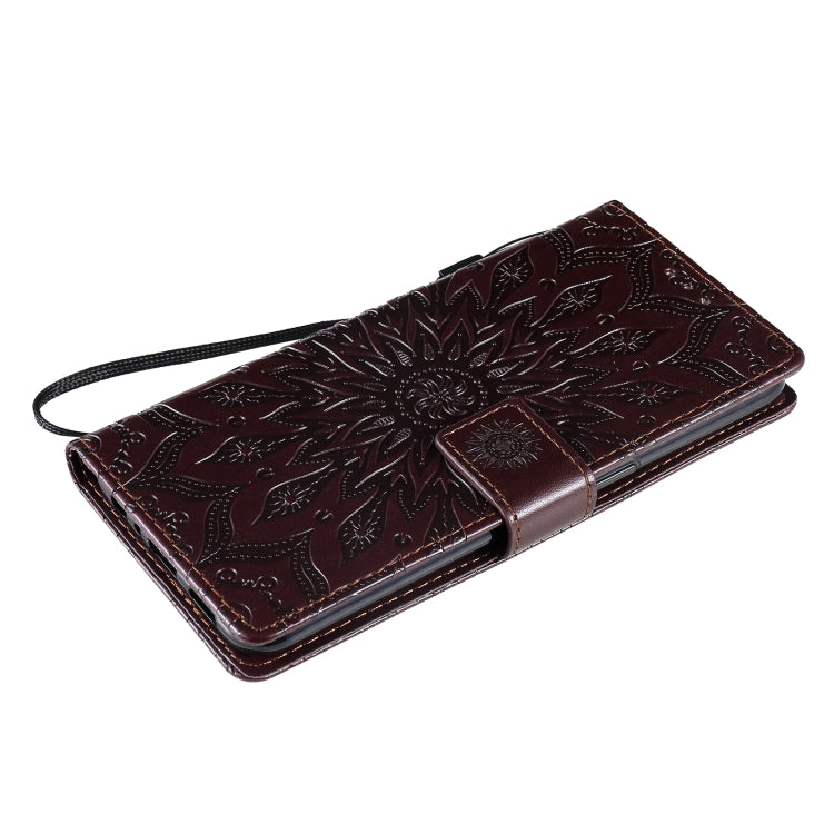 For OPPO Reno4 Sun Embossing Pattern Horizontal Flip Leather Case with Card Slot & Holder & Wallet & Lanyard