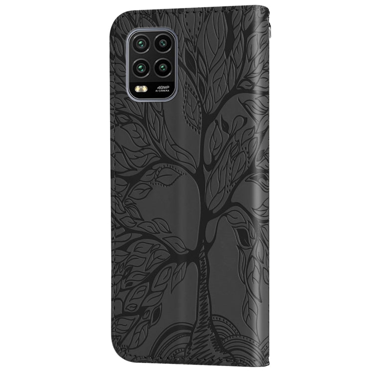 For Xiaomi Mi 10 Lite 5G Life of Tree Embossing Pattern Horizontal Flip Leather Case with Holder & Card Slot & Wallet & Photo Frame & Lanyard