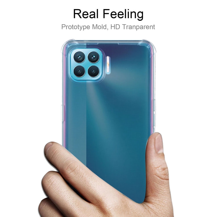 For OPPO F17 Pro / A93 / Reno4 Lite / RenoF Four-Corner Shockproof Ultra-thin TPU Case(Transparent)