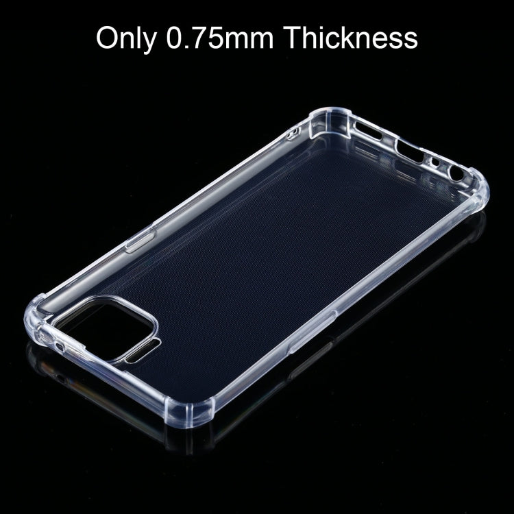 For OPPO F17 Pro / A93 / Reno4 Lite / RenoF Four-Corner Shockproof Ultra-thin TPU Case(Transparent)