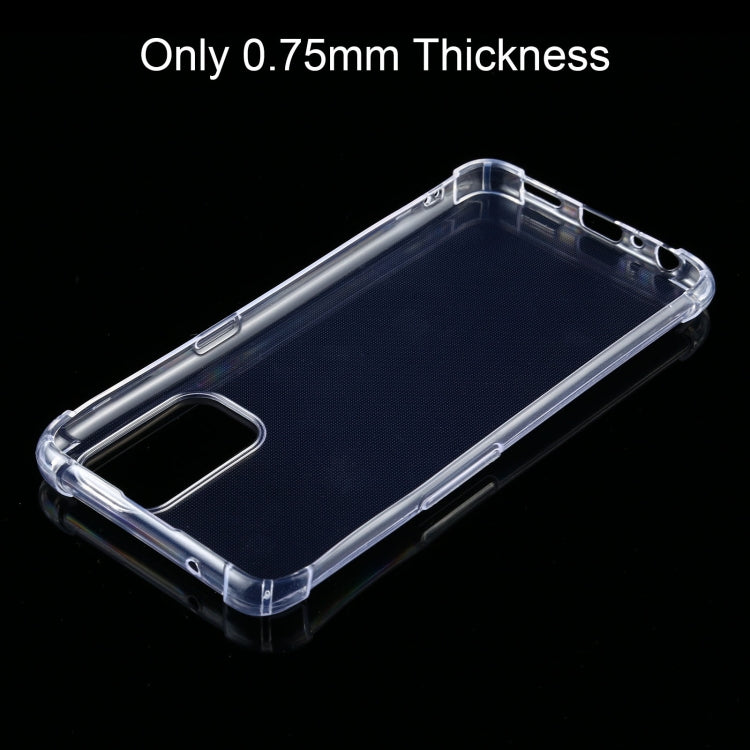 For OPPO Reno5 5G Four-Corner Shockproof Ultra-thin TPU Case(Transparent)