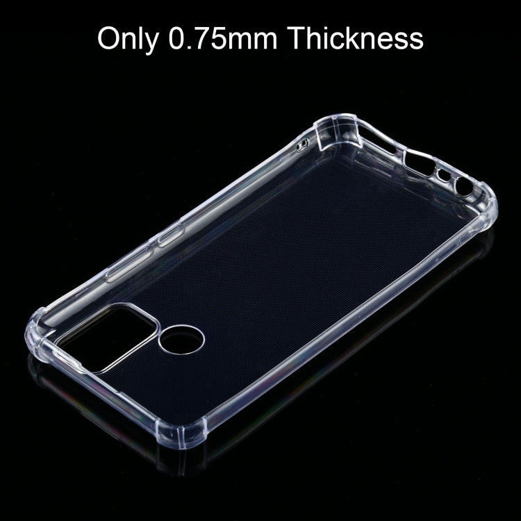 For OPPO Realme 7i Four-Corner Shockproof Ultra-thin TPU Case(Transparent)