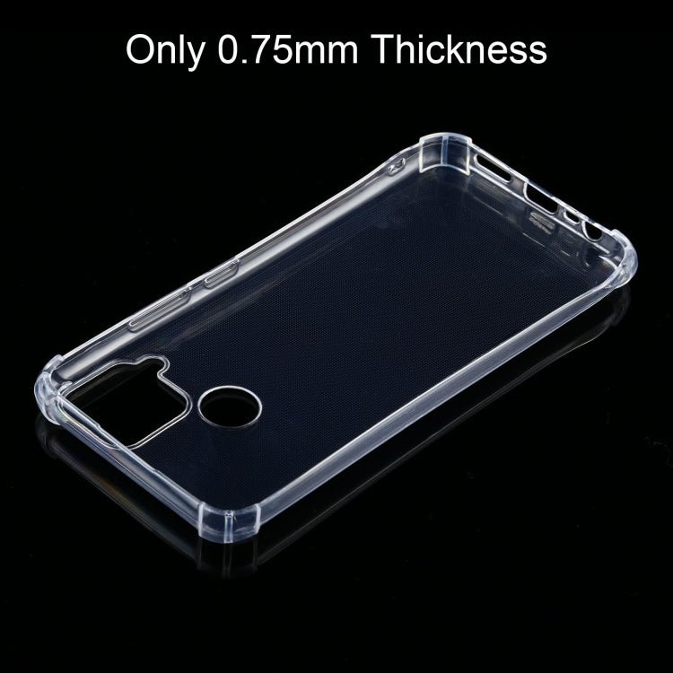 For OPPO Realme C15 Four-Corner Shockproof Ultra-thin TPU Case(Transparent)