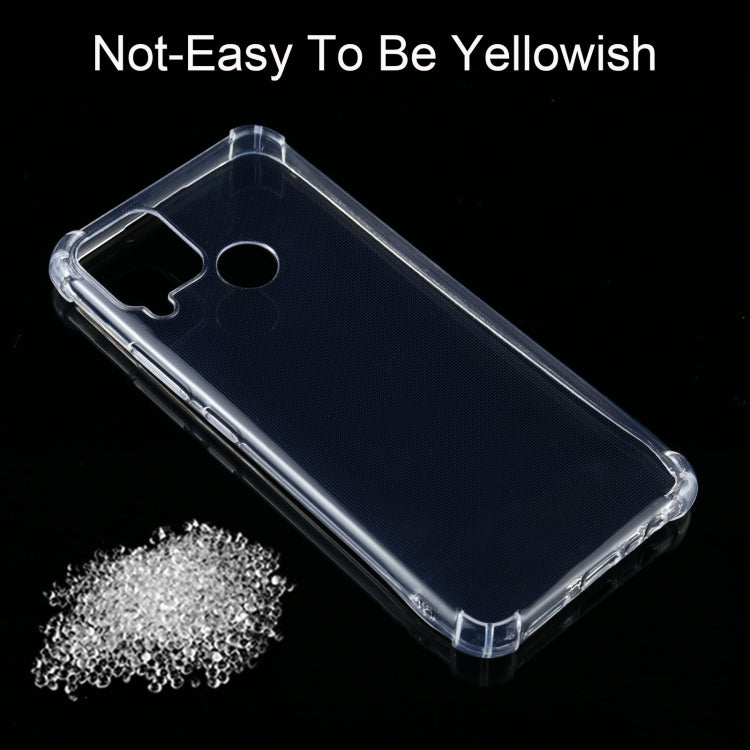 For OPPO Realme C15 Four-Corner Shockproof Ultra-thin TPU Case(Transparent)