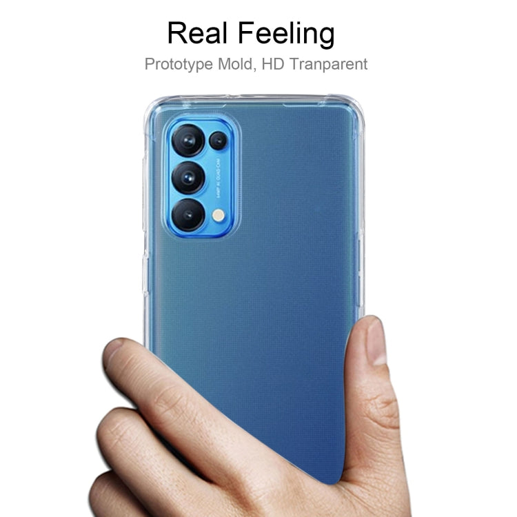 For OPPO Reno5 Pro 5G Four-Corner Shockproof Ultra-thin TPU Case(Transparent)