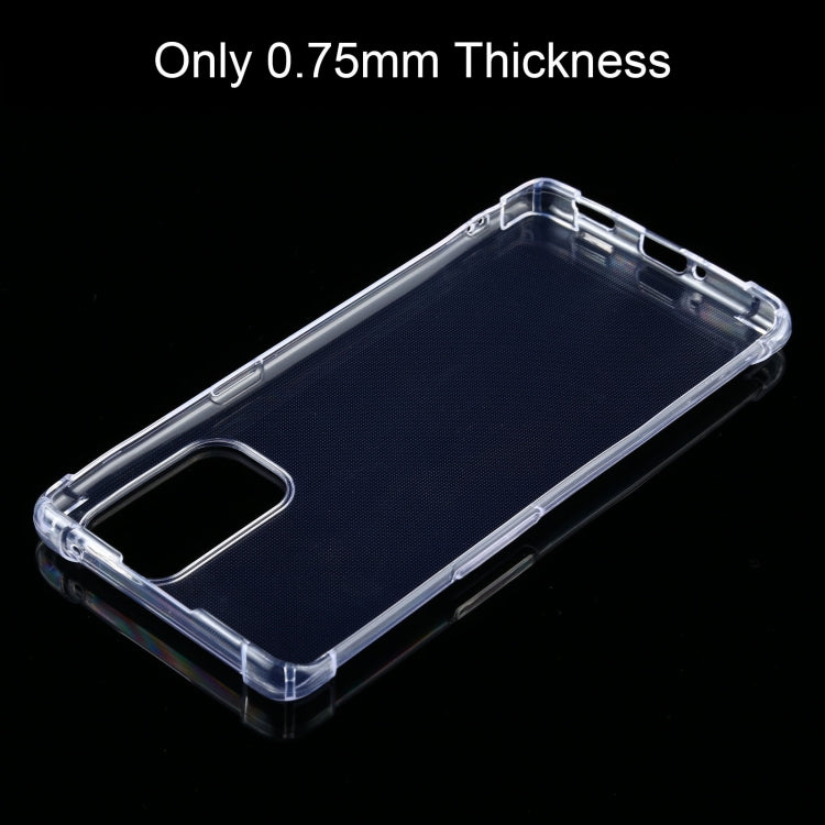 For OPPO Reno5 Pro 5G Four-Corner Shockproof Ultra-thin TPU Case(Transparent)