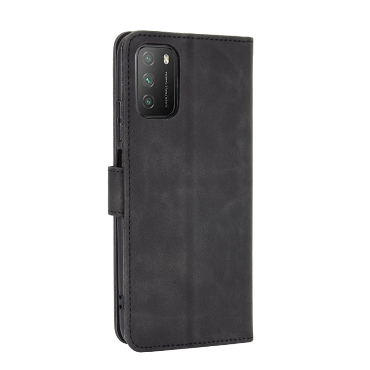 For Xiaomi Poco M3 Solid Color Skin Feel Magnetic Buckle Horizontal Flip Calf Texture PU Leather Case with Holder & Card Slots & Wallet