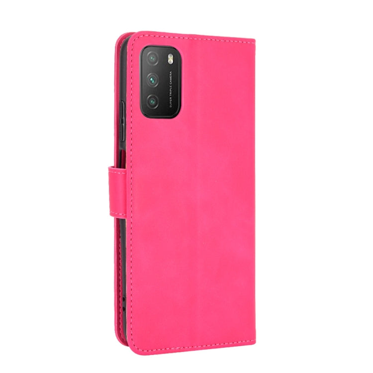 For Xiaomi Poco M3 Solid Color Skin Feel Magnetic Buckle Horizontal Flip Calf Texture PU Leather Case with Holder & Card Slots & Wallet