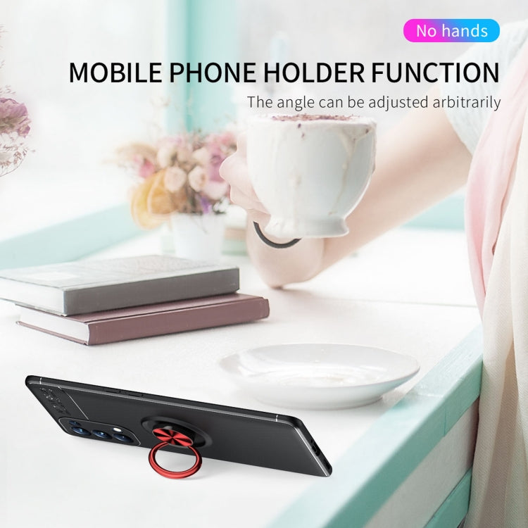 For OPPO Reno5 5G Metal Ring Holder 360 Degree Rotating TPU Case