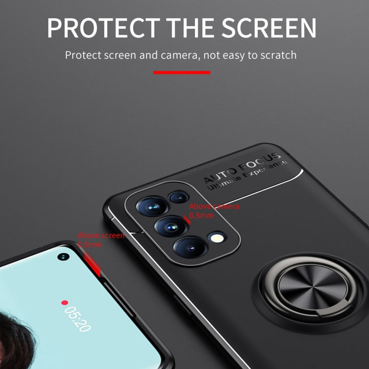 For OPPO Reno5 Pro 5G Metal Ring Holder 360 Degree Rotating TPU Case