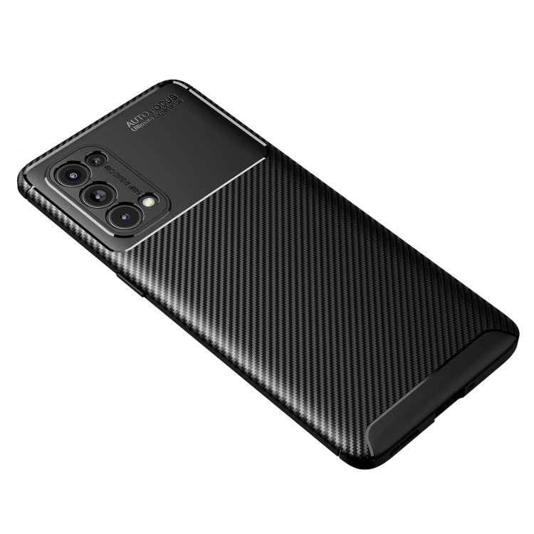 For OPPO Reno5 Pro 5G Carbon Fiber Texture Shockproof TPU Case
