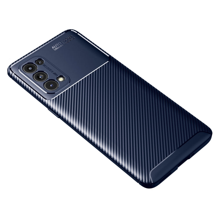 For OPPO Reno5 Pro 5G Carbon Fiber Texture Shockproof TPU Case
