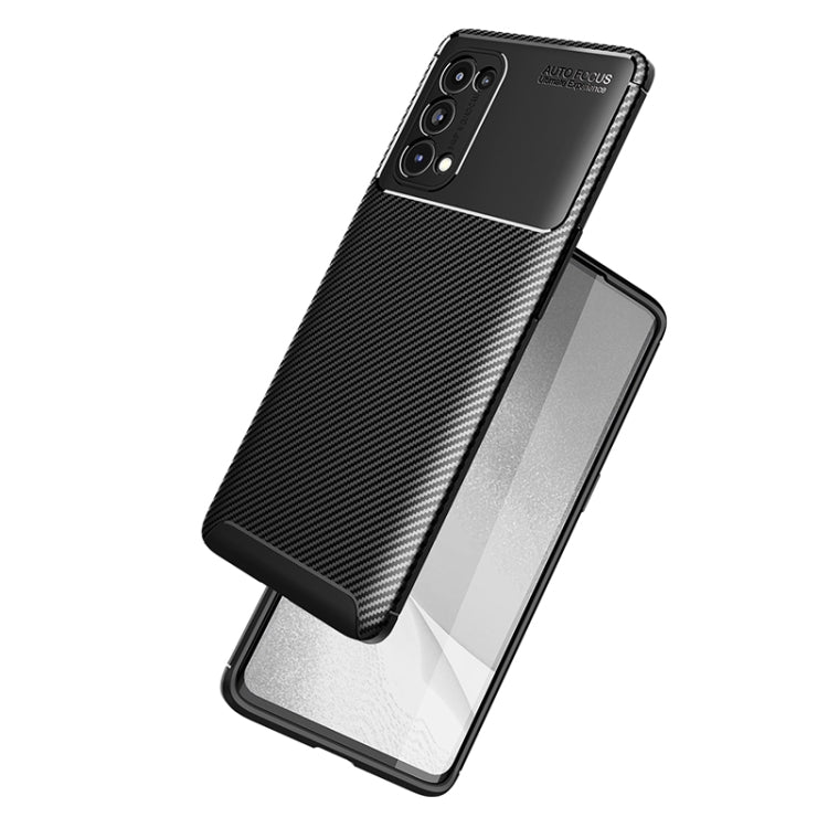 For OPPO Reno5 Pro 5G Carbon Fiber Texture Shockproof TPU Case