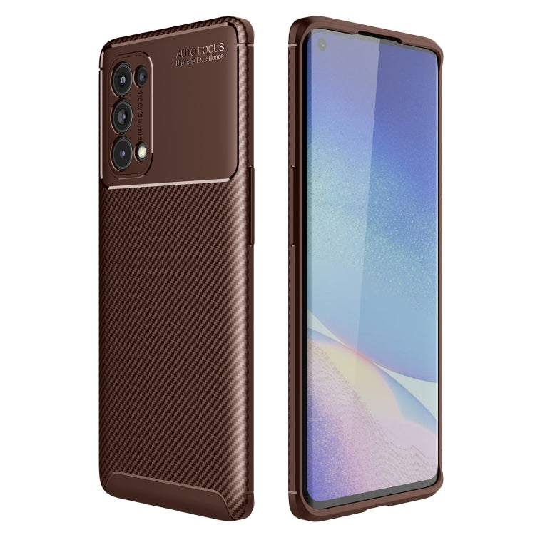 For OPPO Reno5 Pro 5G Carbon Fiber Texture Shockproof TPU Case
