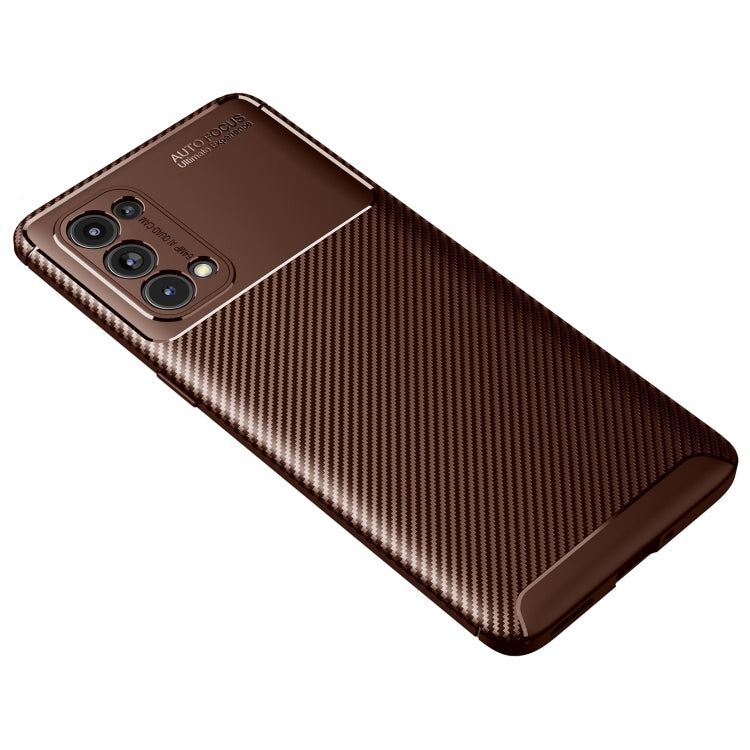 For OPPO Reno5 Pro 5G Carbon Fiber Texture Shockproof TPU Case