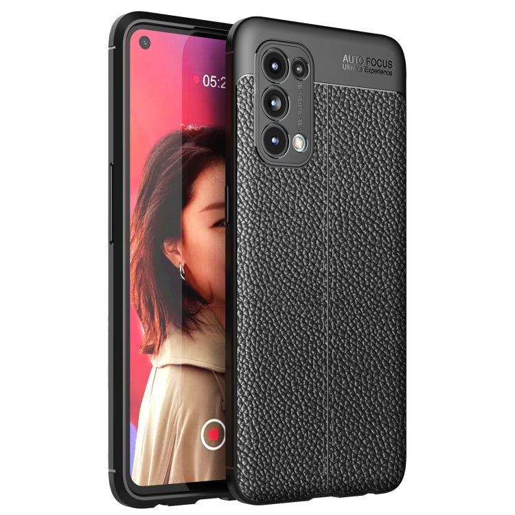 For OPPO Reno5 5G Litchi Texture TPU Shockproof Case