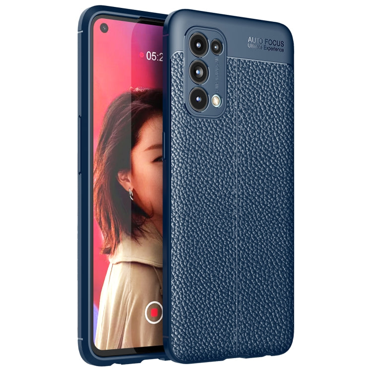 For OPPO Reno5 5G Litchi Texture TPU Shockproof Case
