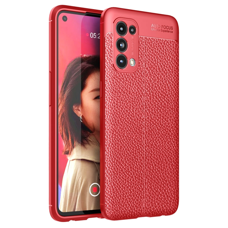 For OPPO Reno5 5G Litchi Texture TPU Shockproof Case