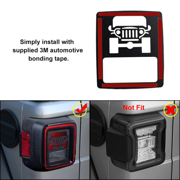 Car Taillight Refit Decoration Pattern Protective Cover, Specification:Jeep Shape
