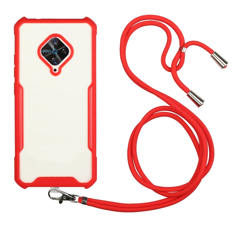 For vivo S1 Pro (Indian Version) / Y9s Acrylic + Color TPU Shockproof Case with Neck Lanyard