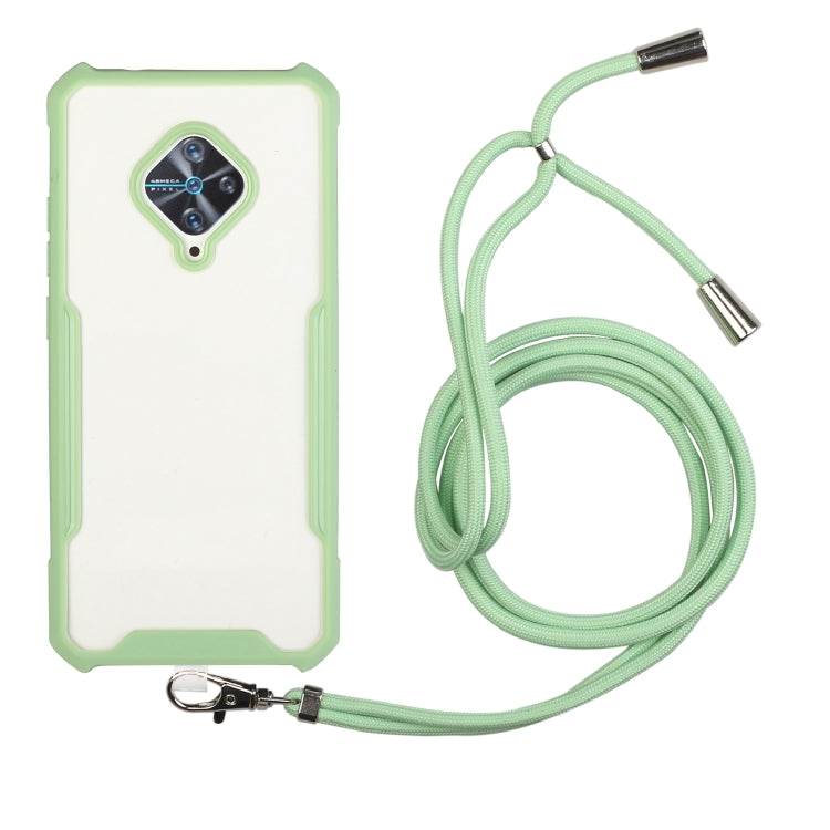 For vivo S1 Pro (Indian Version) / Y9s Acrylic + Color TPU Shockproof Case with Neck Lanyard