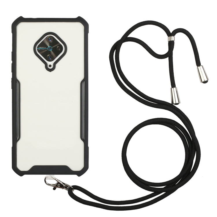 For vivo S1 Pro (Indian Version) / Y9s Acrylic + Color TPU Shockproof Case with Neck Lanyard