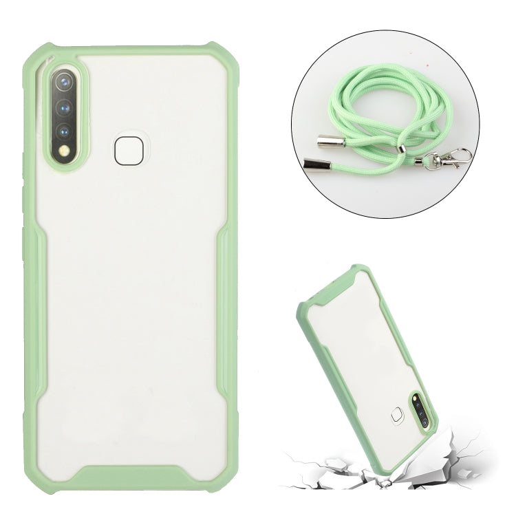 For vivo U3 / Y19 Acrylic + Color TPU Shockproof Case with Neck Lanyard