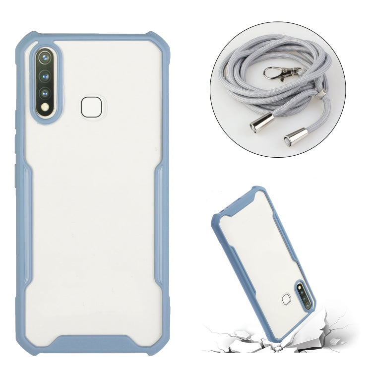 For vivo U3 / Y19 Acrylic + Color TPU Shockproof Case with Neck Lanyard