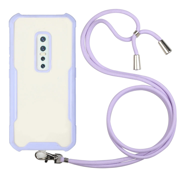 For vivo V17 Pro Acrylic + Color TPU Shockproof Case with Neck Lanyard