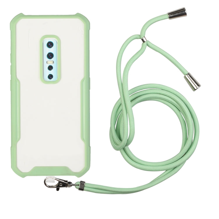 For vivo V17 Pro Acrylic + Color TPU Shockproof Case with Neck Lanyard