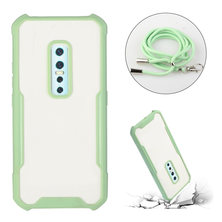For vivo V17 Pro Acrylic + Color TPU Shockproof Case with Neck Lanyard