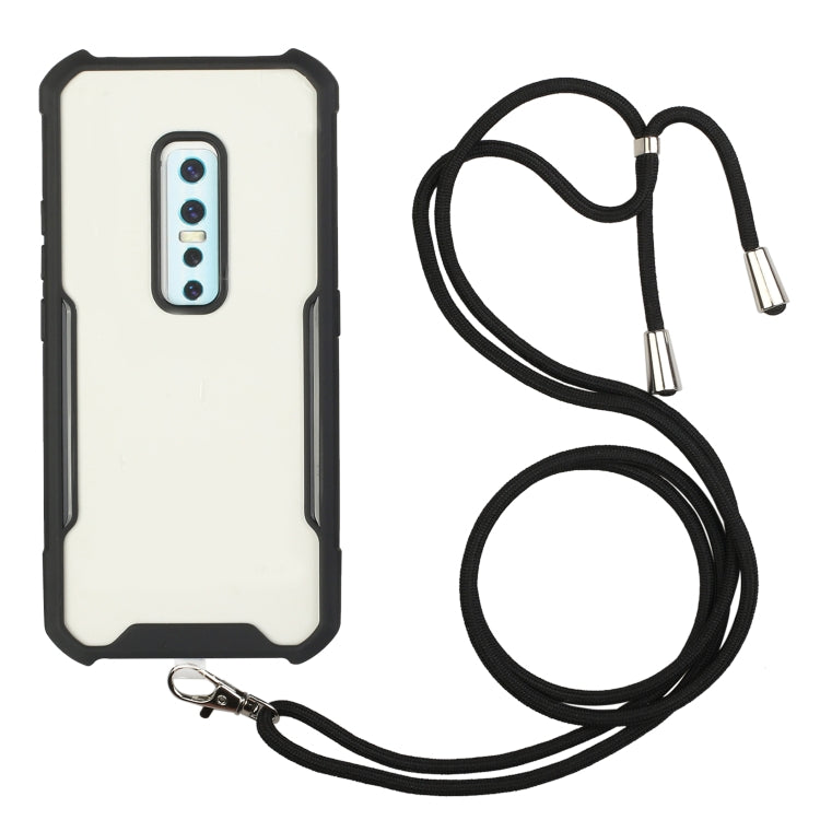 For vivo V17 Pro Acrylic + Color TPU Shockproof Case with Neck Lanyard