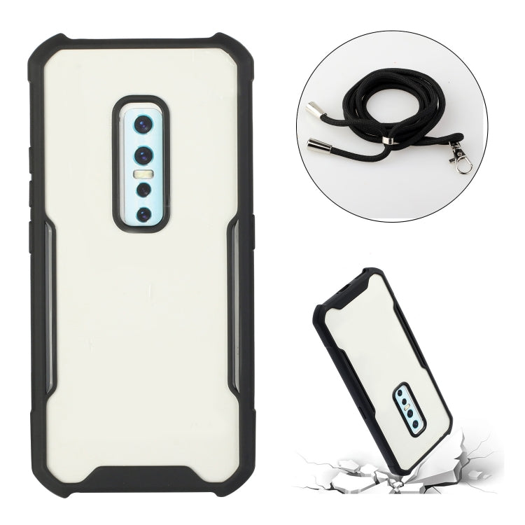 For vivo V17 Pro Acrylic + Color TPU Shockproof Case with Neck Lanyard