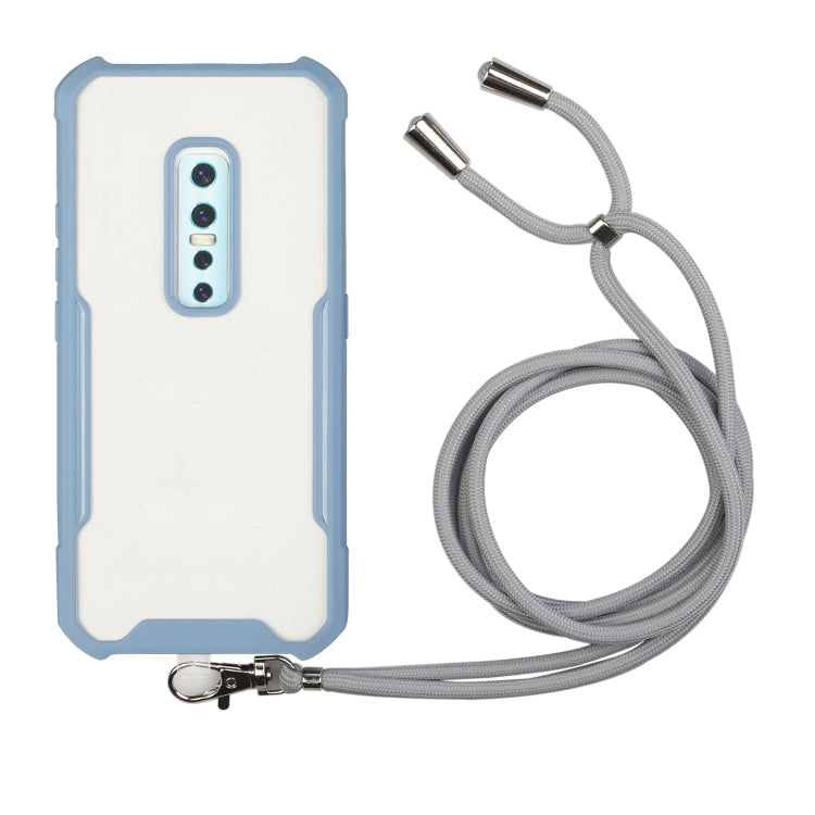 For vivo V17 Pro Acrylic + Color TPU Shockproof Case with Neck Lanyard
