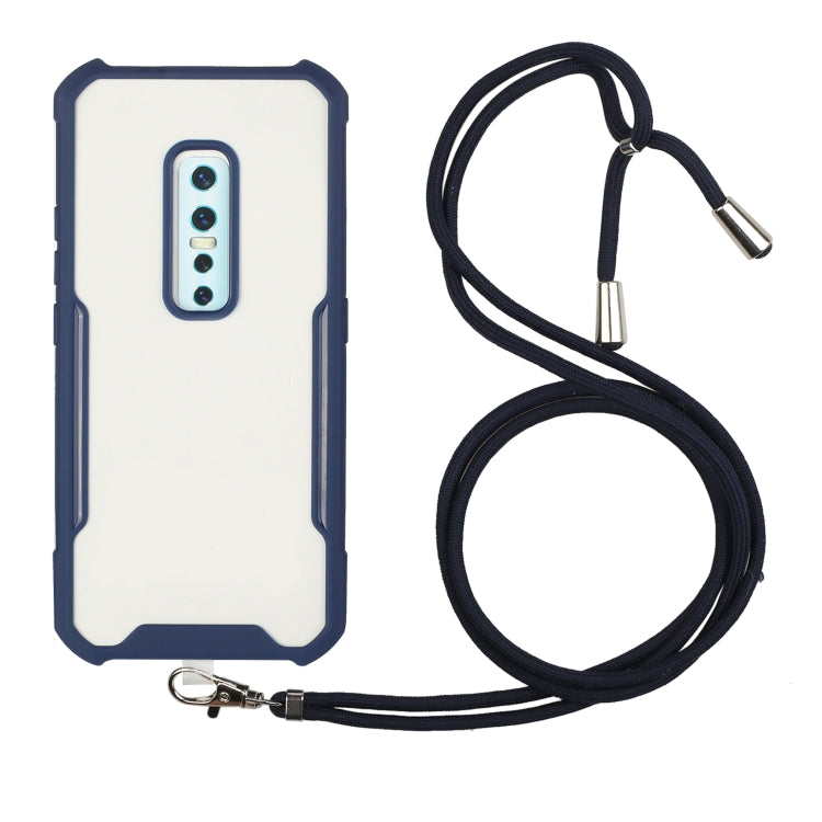 For vivo V17 Pro Acrylic + Color TPU Shockproof Case with Neck Lanyard