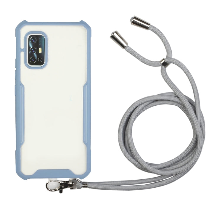 For vivo V19 (Indian Version) Acrylic + Color TPU Shockproof Case with Neck Lanyard