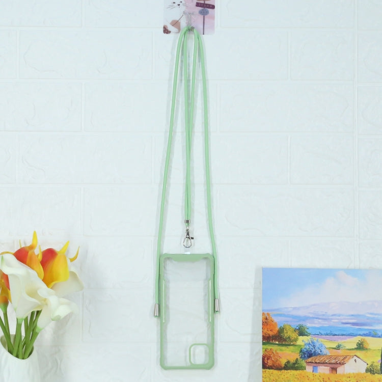 For OPPO A15 Acrylic + Color TPU Shockproof Case with Neck Lanyard