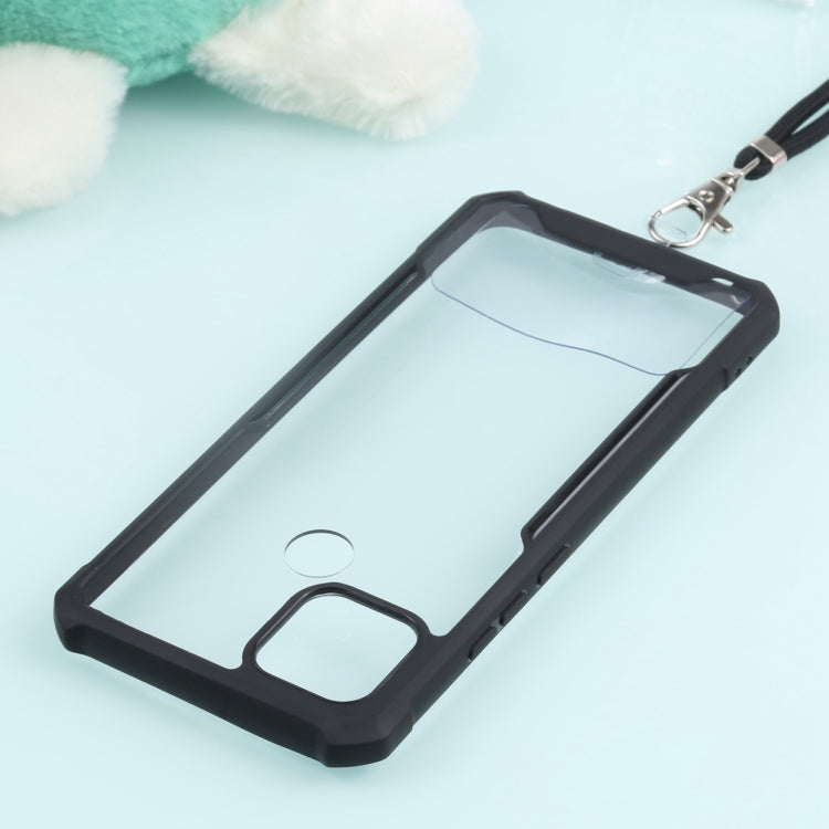 For OPPO A15 Acrylic + Color TPU Shockproof Case with Neck Lanyard