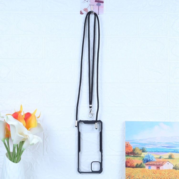 For OPPO A15 Acrylic + Color TPU Shockproof Case with Neck Lanyard