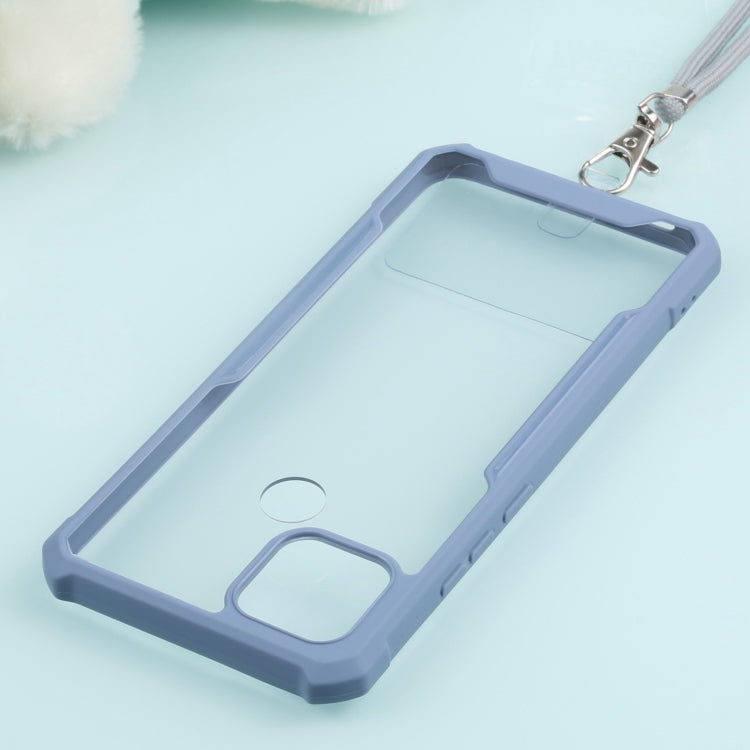 For OPPO A15 Acrylic + Color TPU Shockproof Case with Neck Lanyard