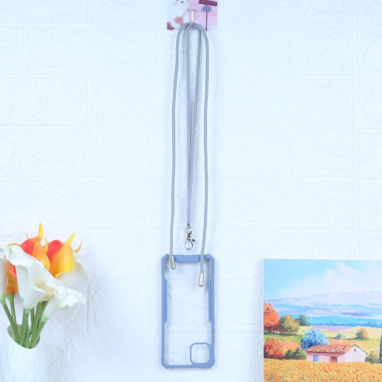 For OPPO A15 Acrylic + Color TPU Shockproof Case with Neck Lanyard