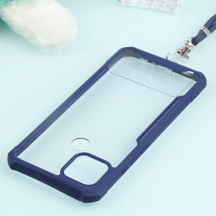 For OPPO A15 Acrylic + Color TPU Shockproof Case with Neck Lanyard