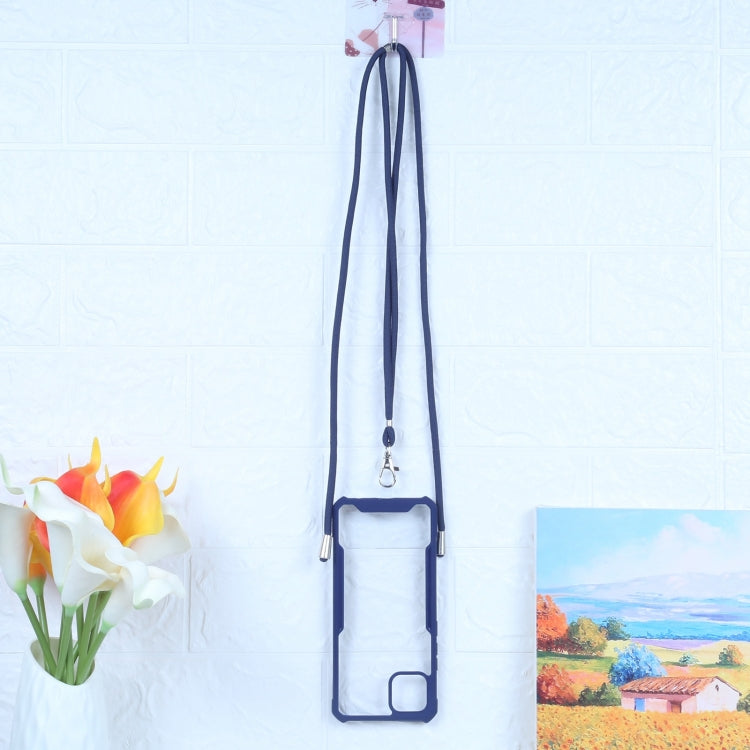 For OPPO A15 Acrylic + Color TPU Shockproof Case with Neck Lanyard