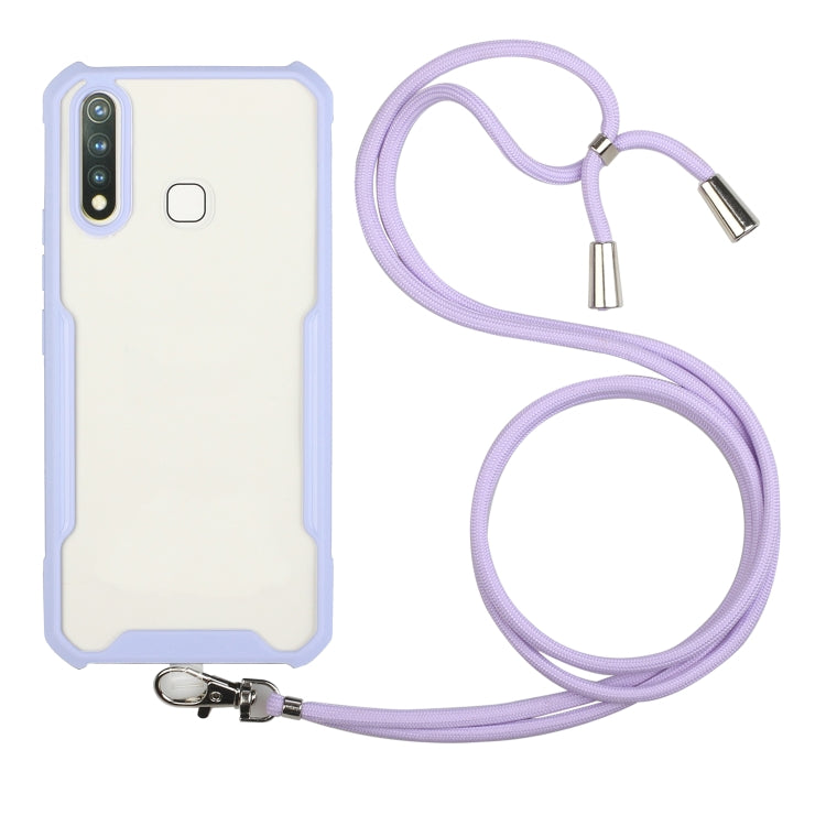 For OPPO A31 2020 / A8 Acrylic + Color TPU Shockproof Case with Neck Lanyard