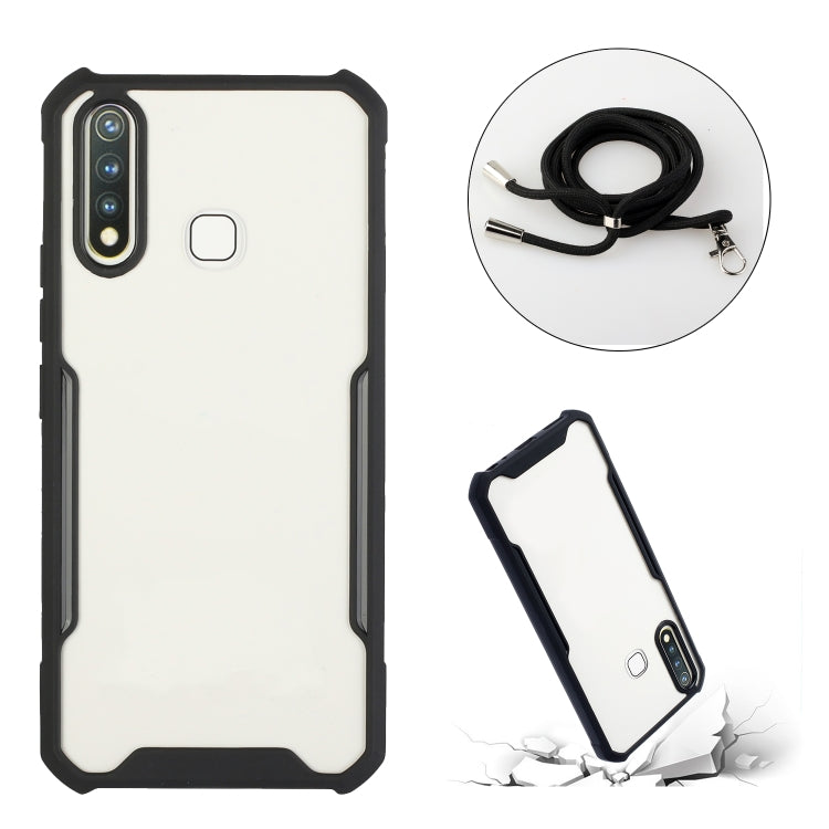 For OPPO A31 2020 / A8 Acrylic + Color TPU Shockproof Case with Neck Lanyard