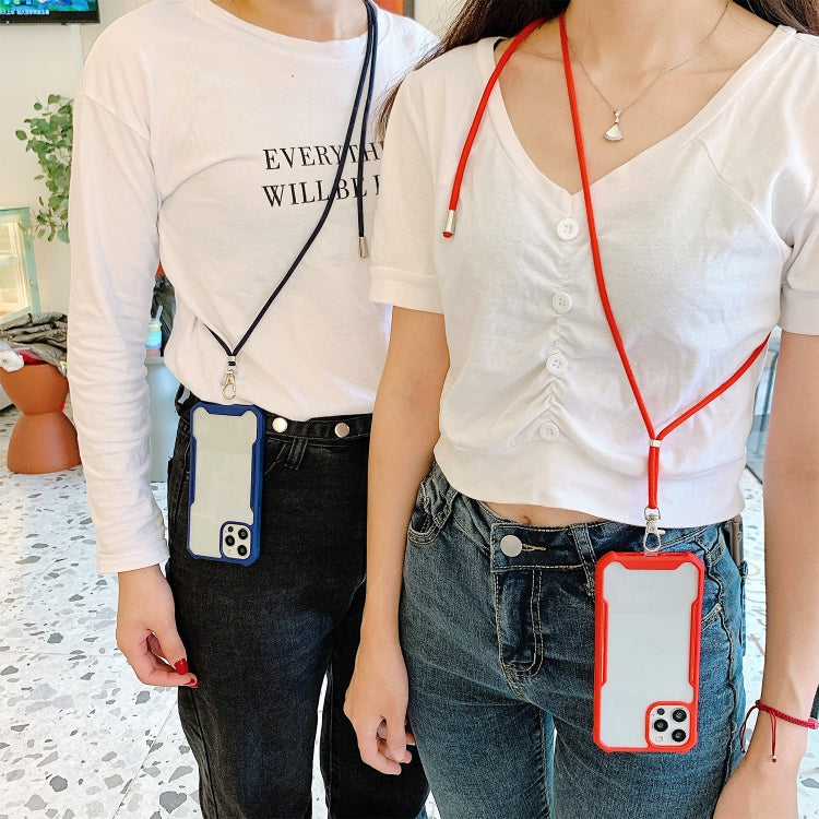 For OPPO F11 Pro Acrylic + Color TPU Shockproof Case with Neck Lanyard