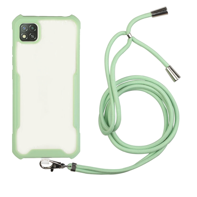 For OPPO Realme C11 Acrylic + Color TPU Shockproof Case with Neck Lanyard